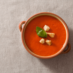 Easy homemade roasted vegetable and tomato soup