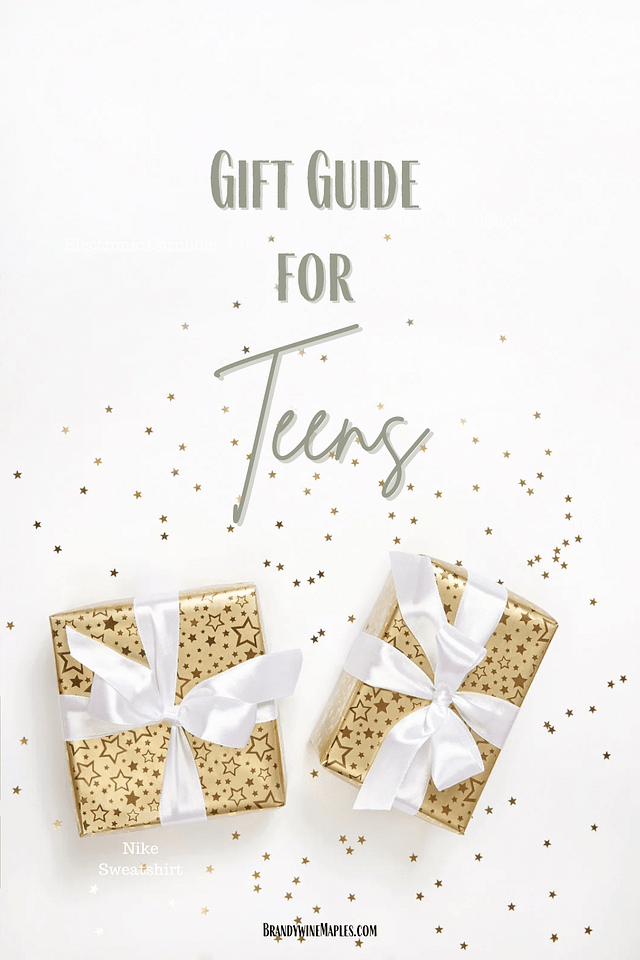 2 gold packages with white bows.